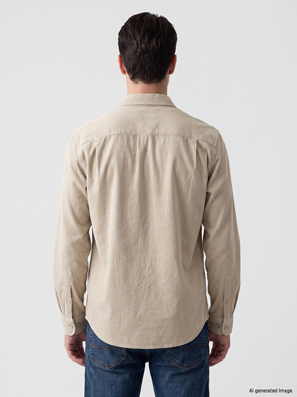 Regular Fit Men's Velvet Shirt-3