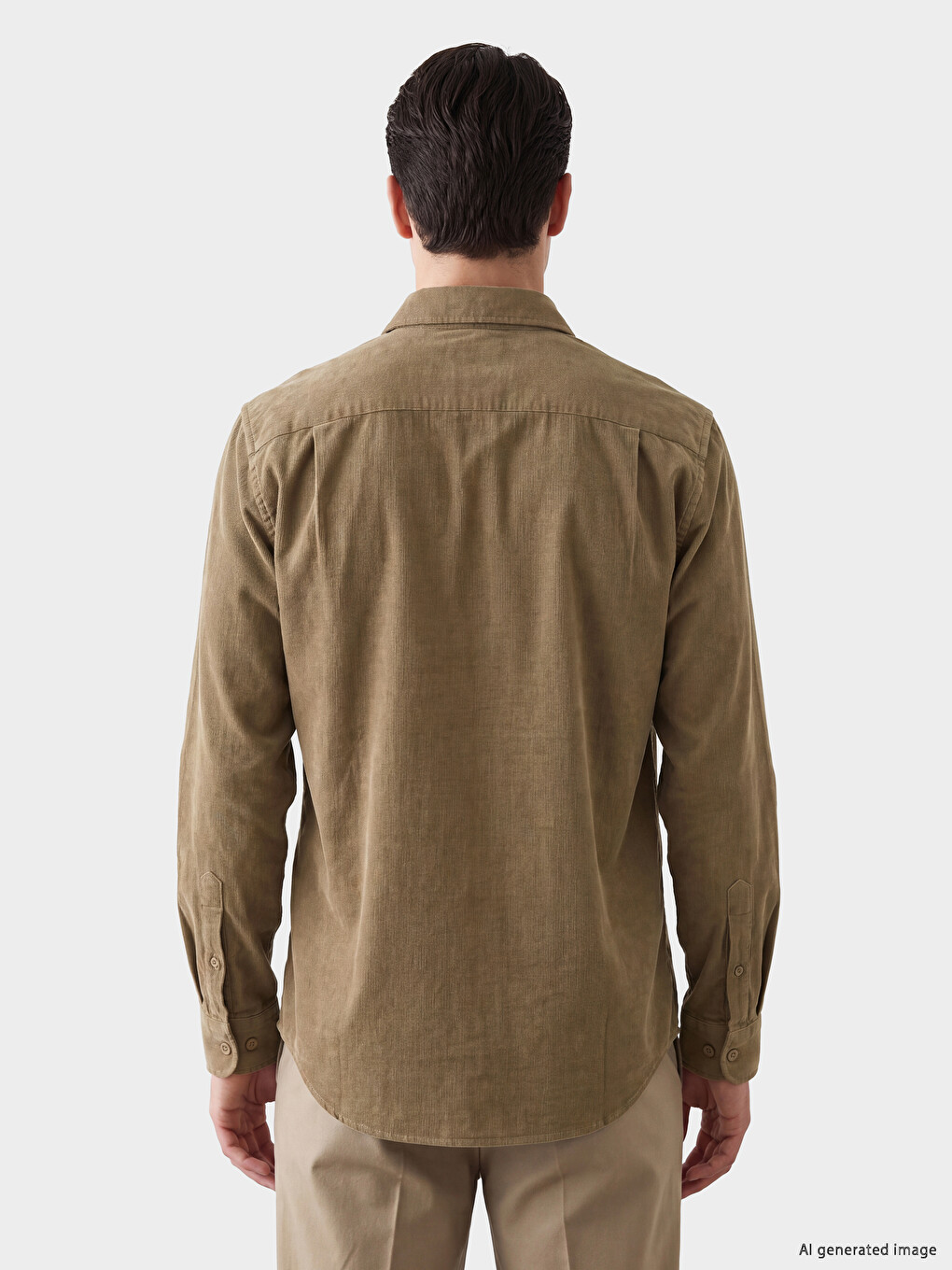 Regular Fit Men's Velvet Shirt-3