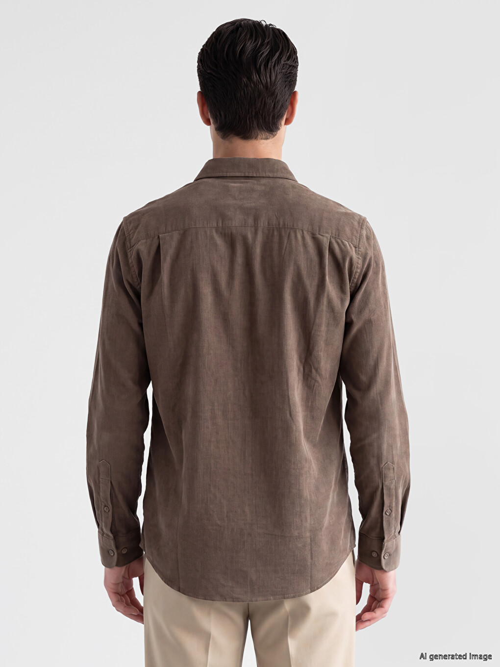 Regular Fit Men's Velvet Shirt-3