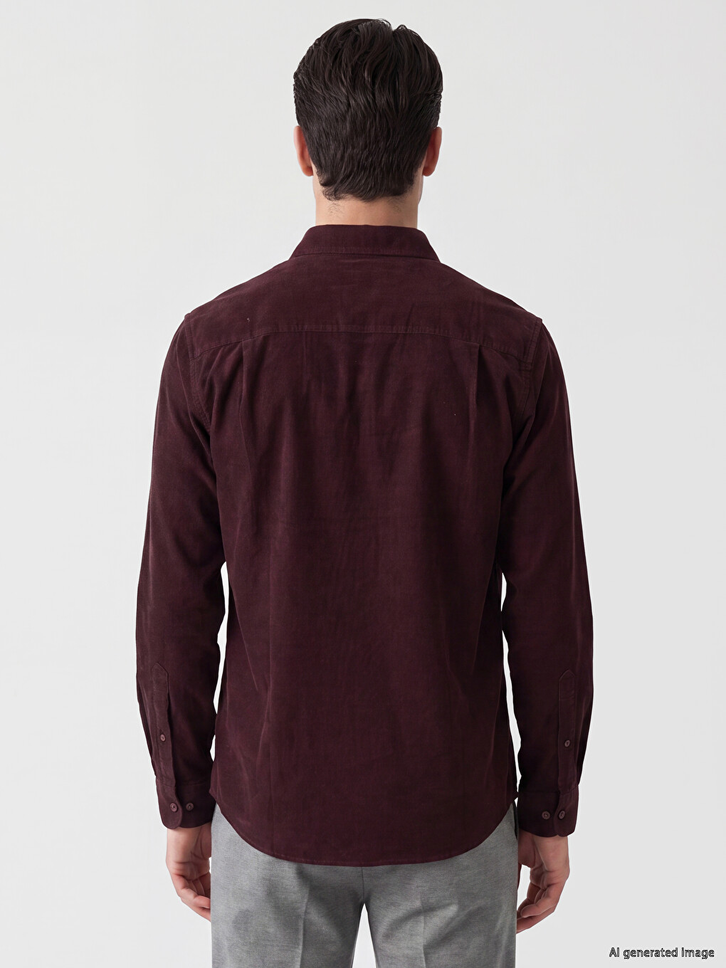 Regular Fit Men's Velvet Shirt-3