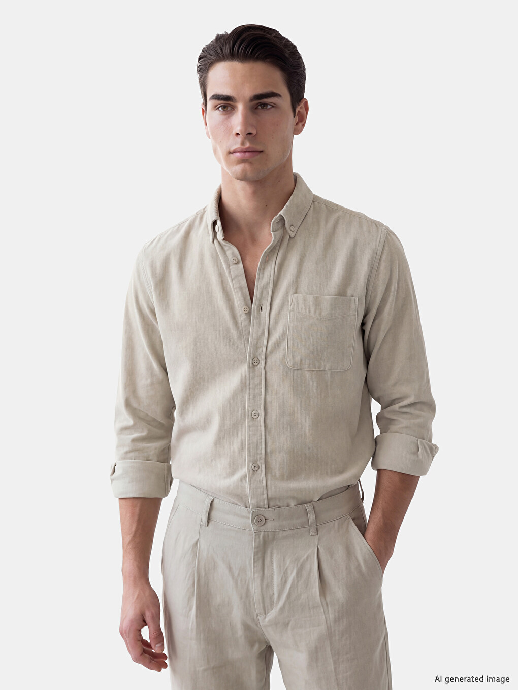 Regular Fit Men's Velvet Shirt
