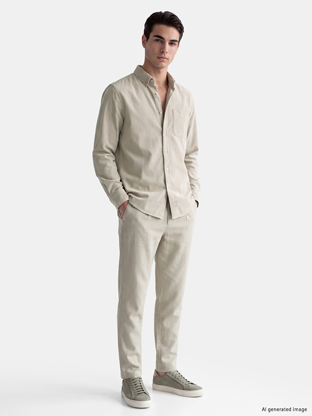 Regular Fit Men's Velvet Shirt-1