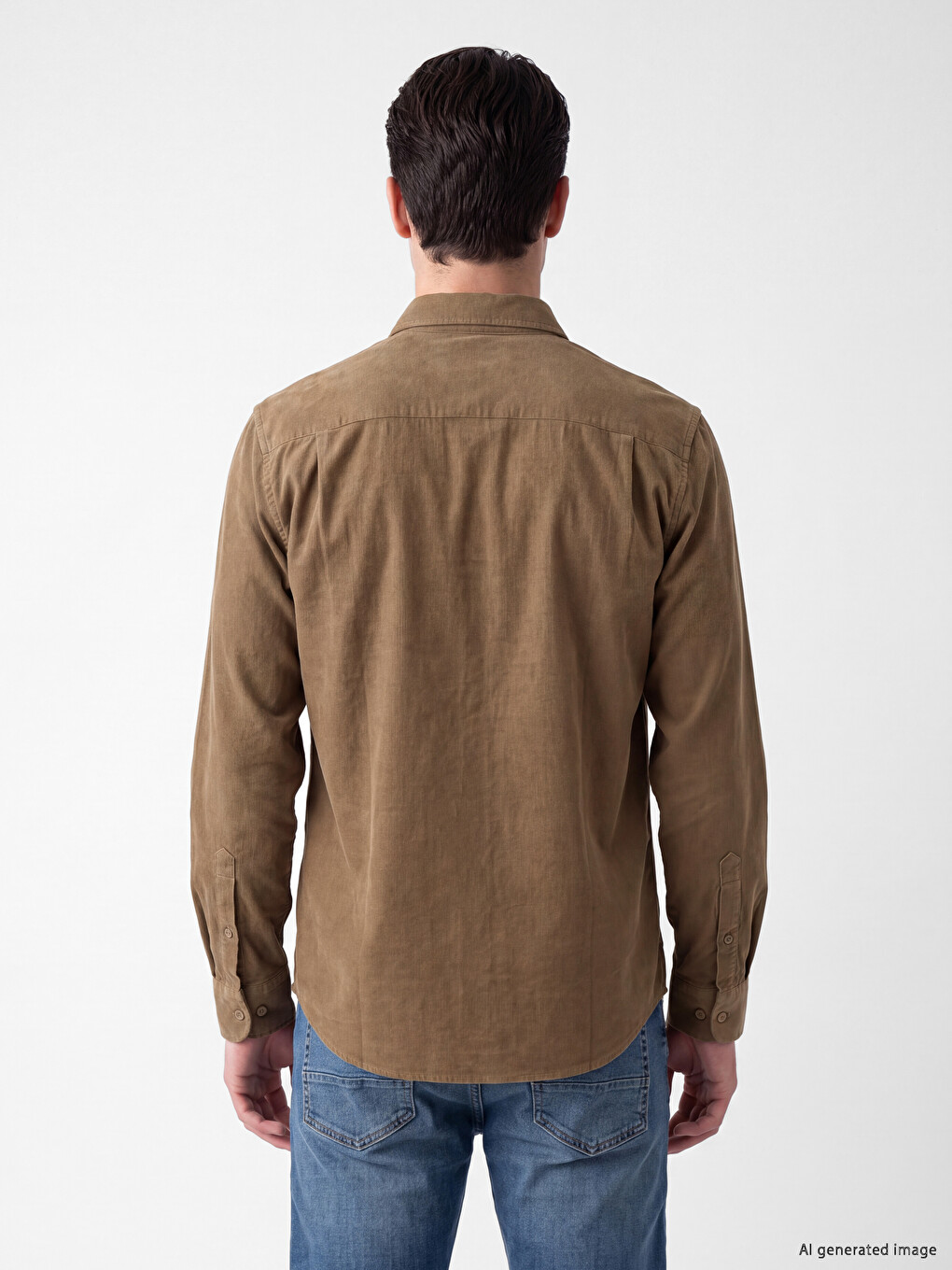 Regular Fit Men's Velvet Shirt-2