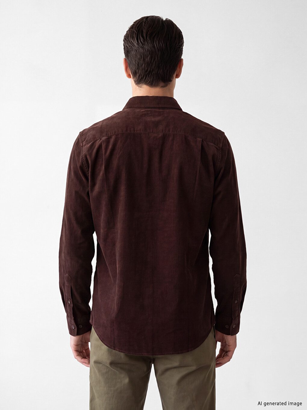 Regular Fit Men's Velvet Shirt-2