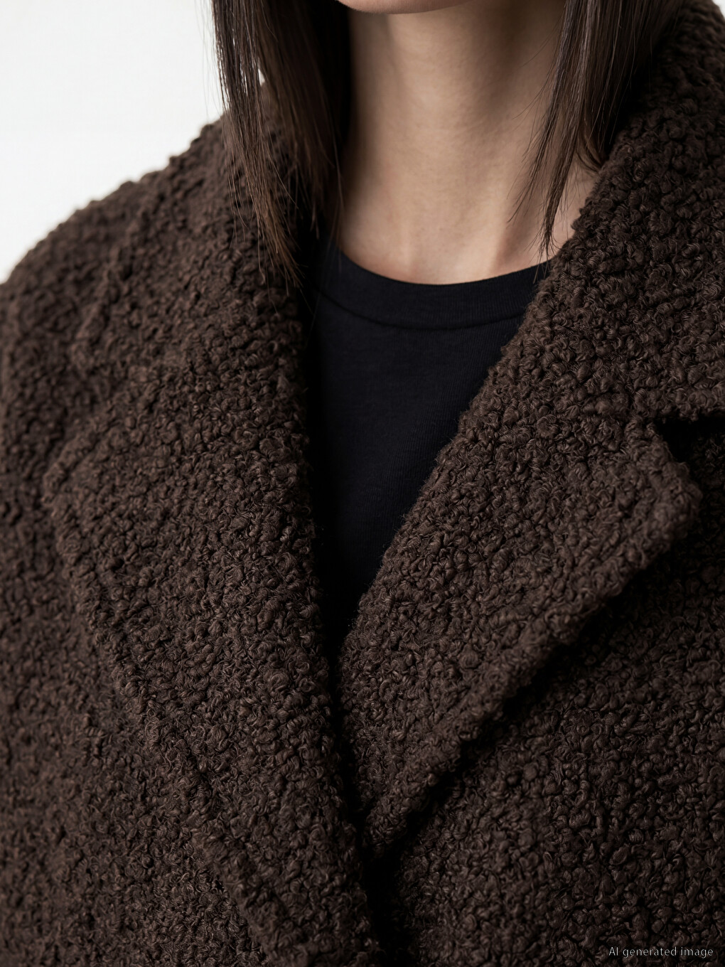 Double Breasted Collar Women's Cachet Overcoat-2