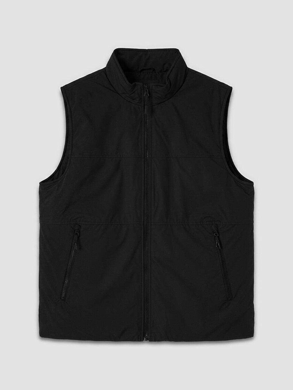 Siyah Regular Fit Dik Yaka Erkek Yelek-3