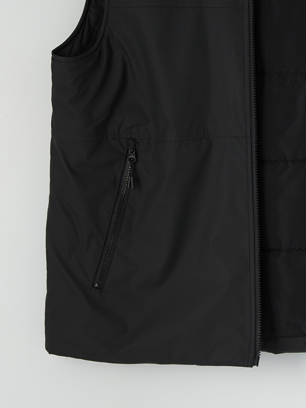 Siyah Regular Fit Dik Yaka Erkek Yelek-5
