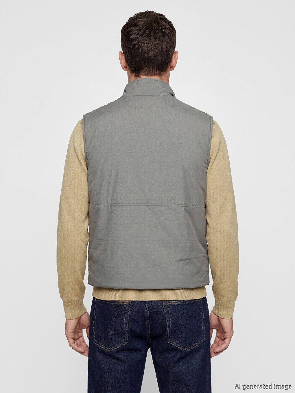 Man Grey Knit Gilet-3