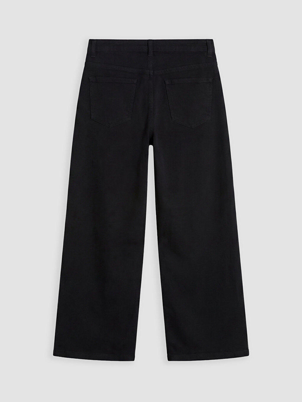 Siyah Wideleg Kız Çocuk Gabardin Pantolon-2