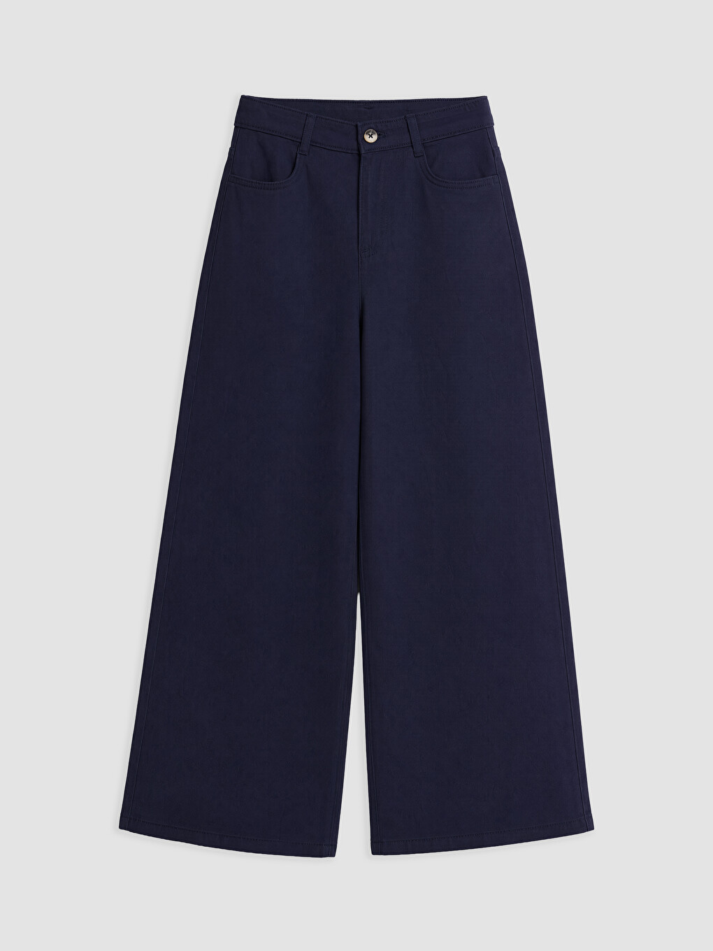 Lacivert Wideleg Kız Çocuk Gabardin Pantolon