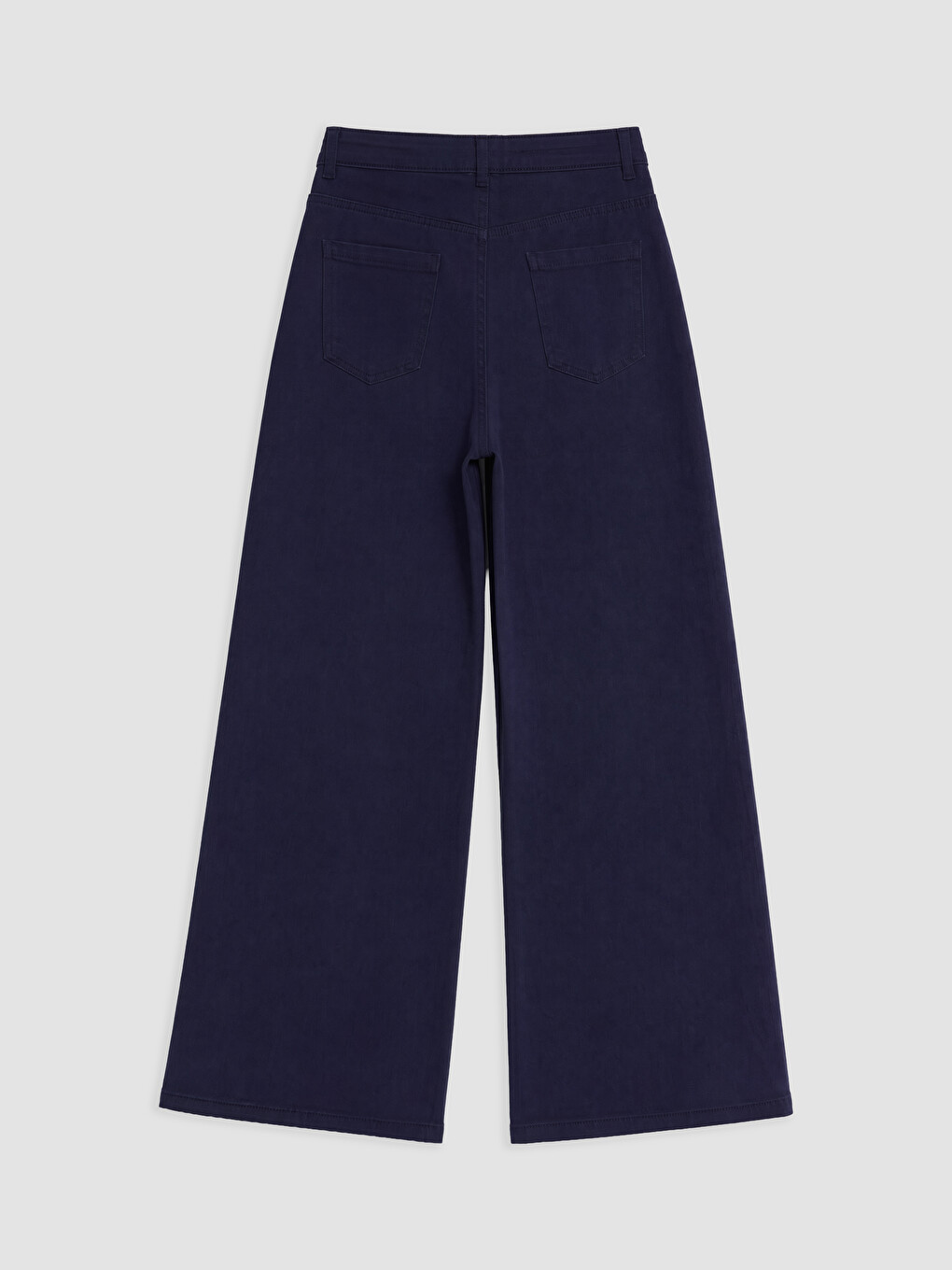 Lacivert Wideleg Kız Çocuk Gabardin Pantolon-1
