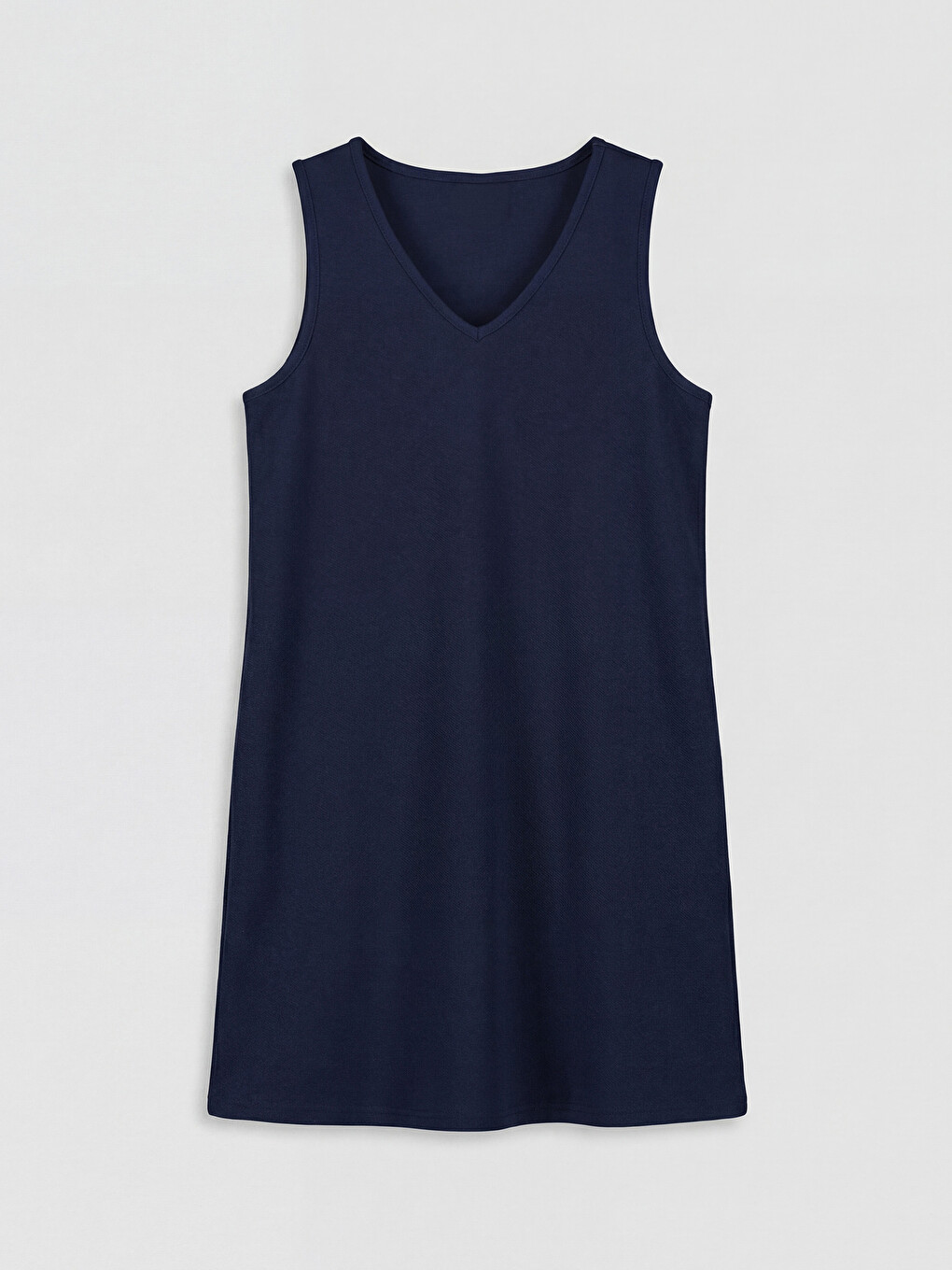 V Neck Girls' Twill Dress
