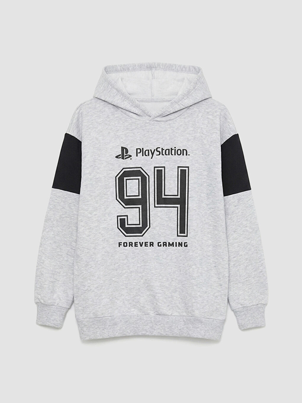 Gri Playstation Baskılı Erkek Çocuk Kalın Sweatshirt