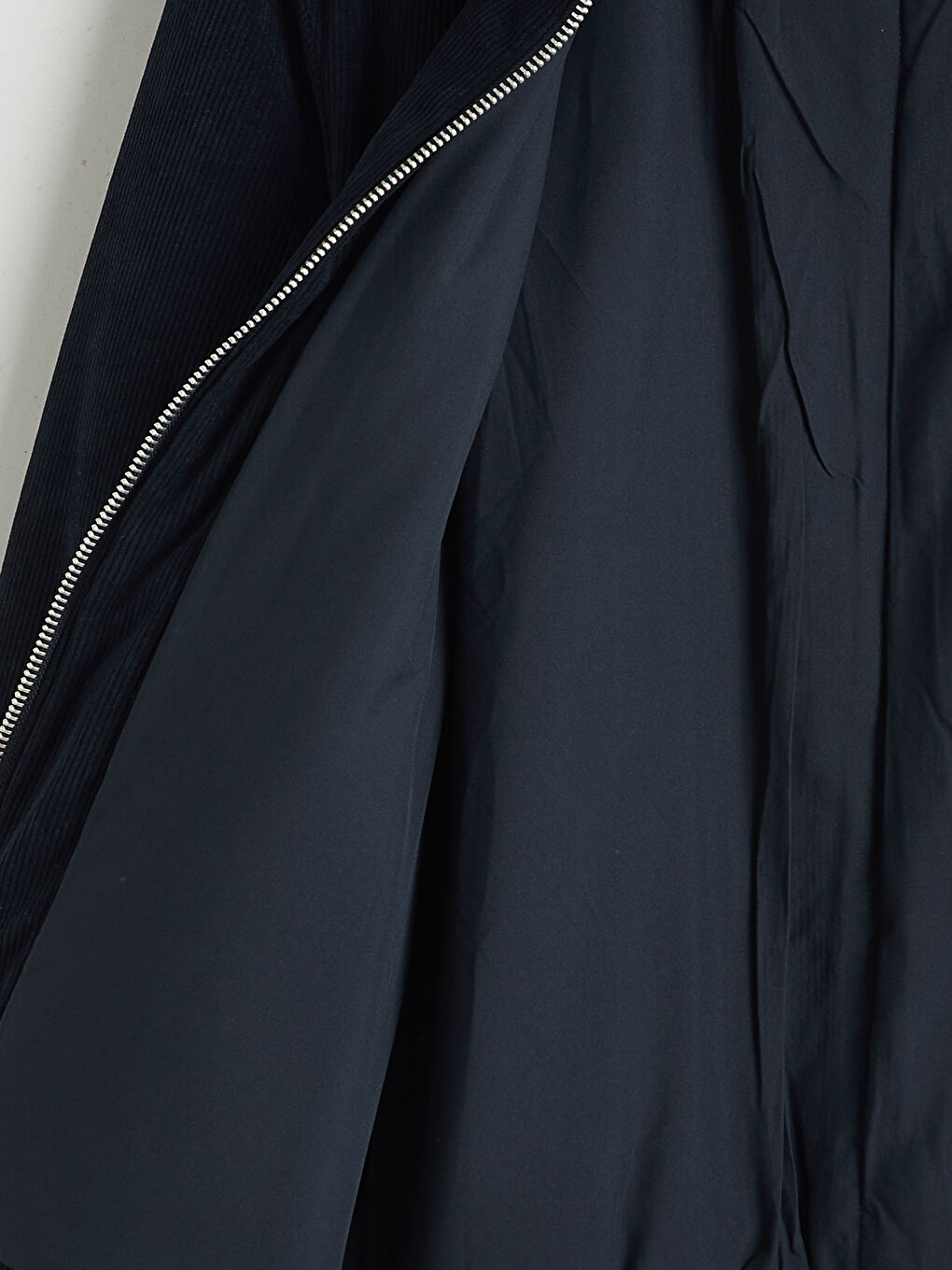 Lacivert Standart Kalıp Kadife Erkek Mont-6