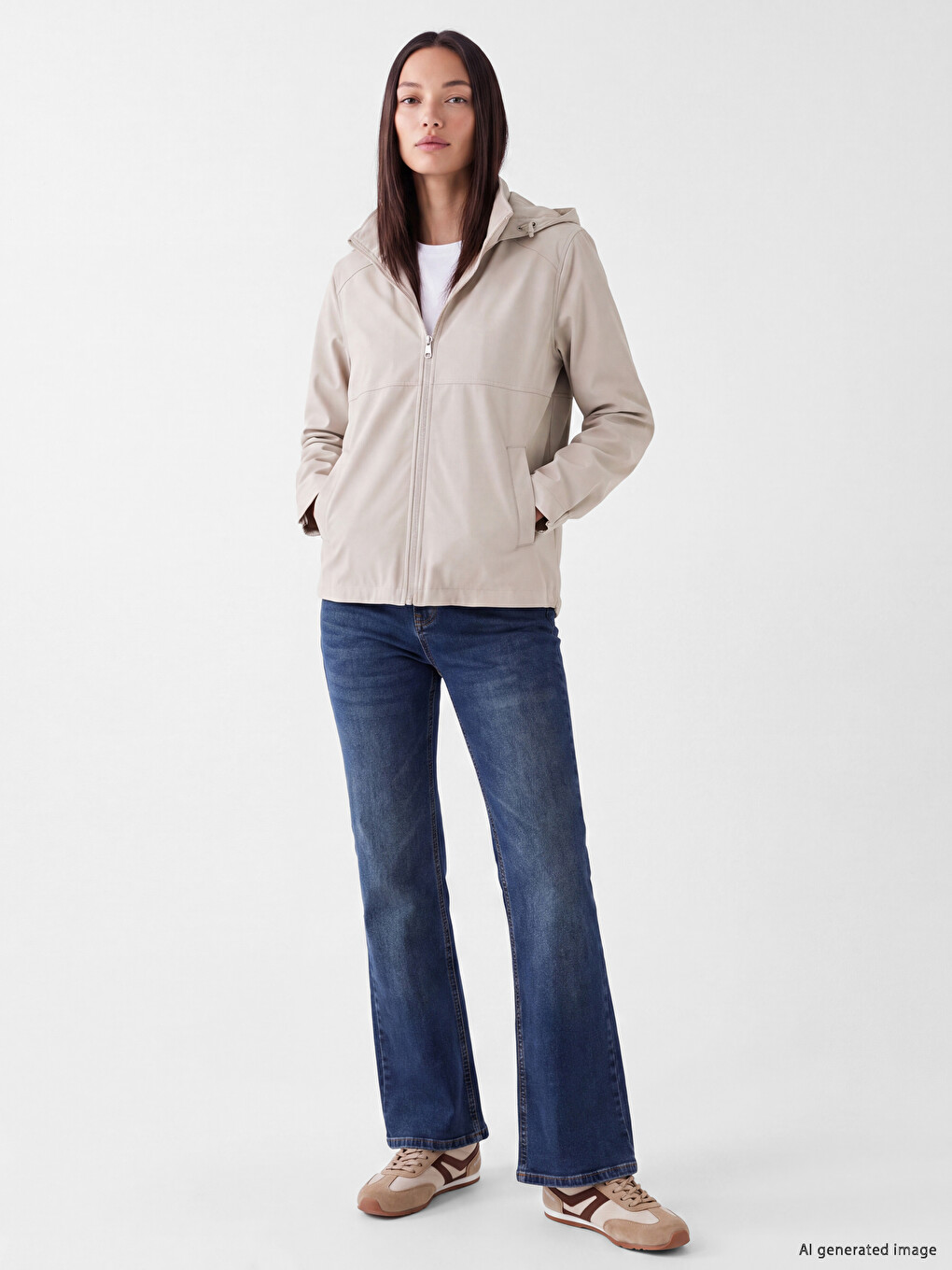Hooded Women's Raincoat-1