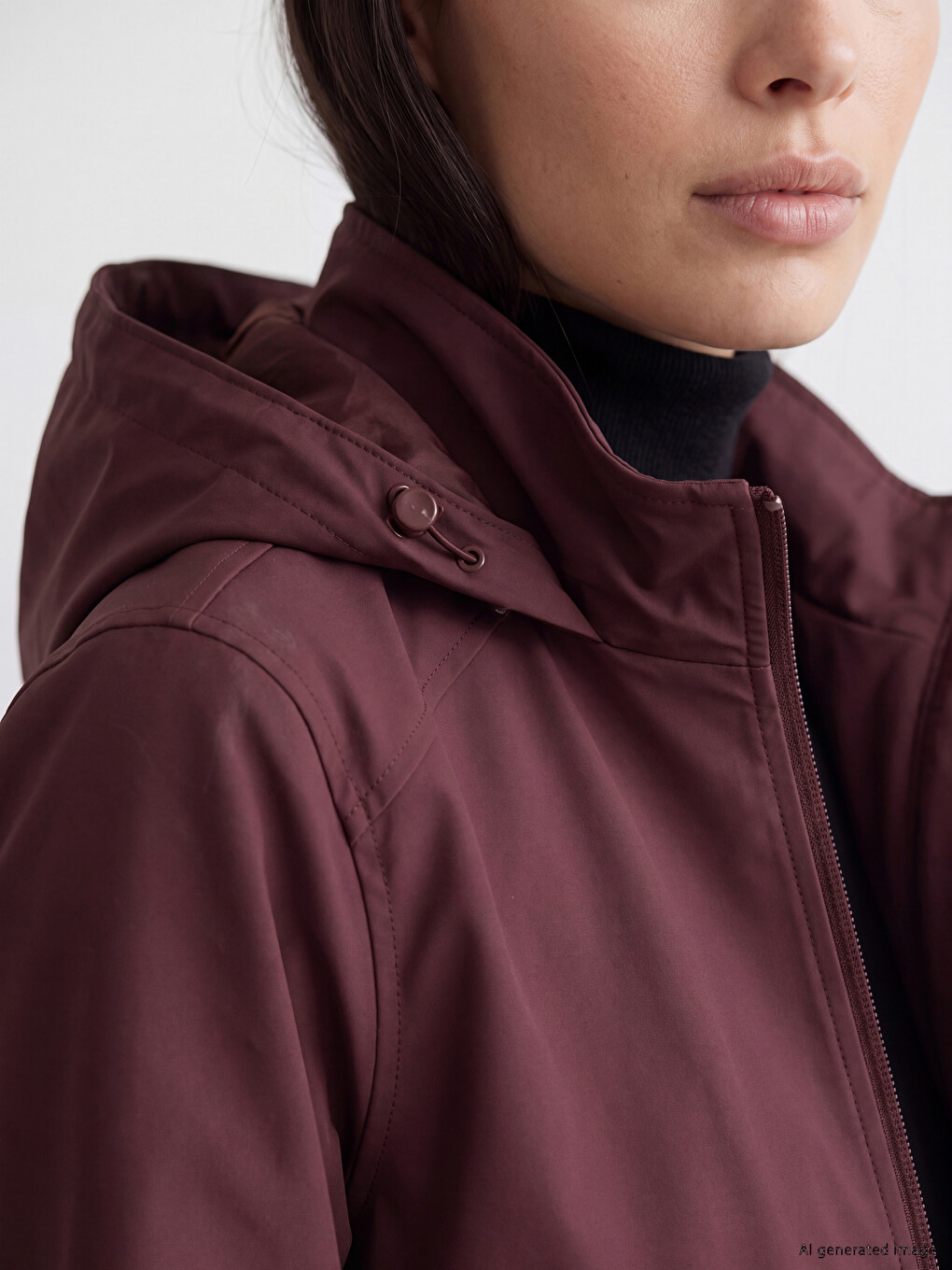 Hooded Women's Raincoat-2