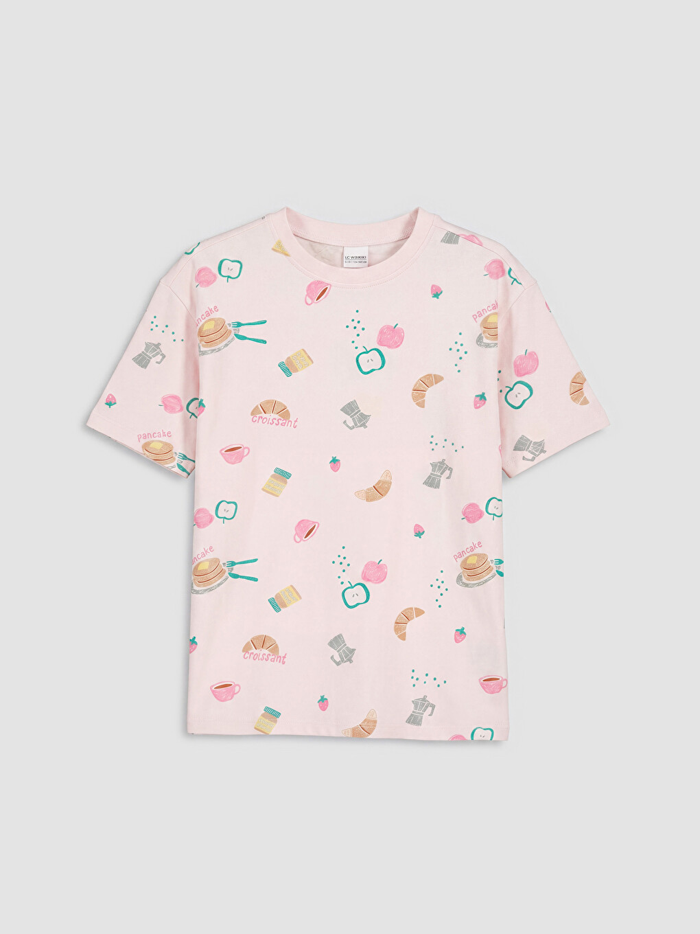 Crew Neck Printed Girls' Pyjamas Set-1