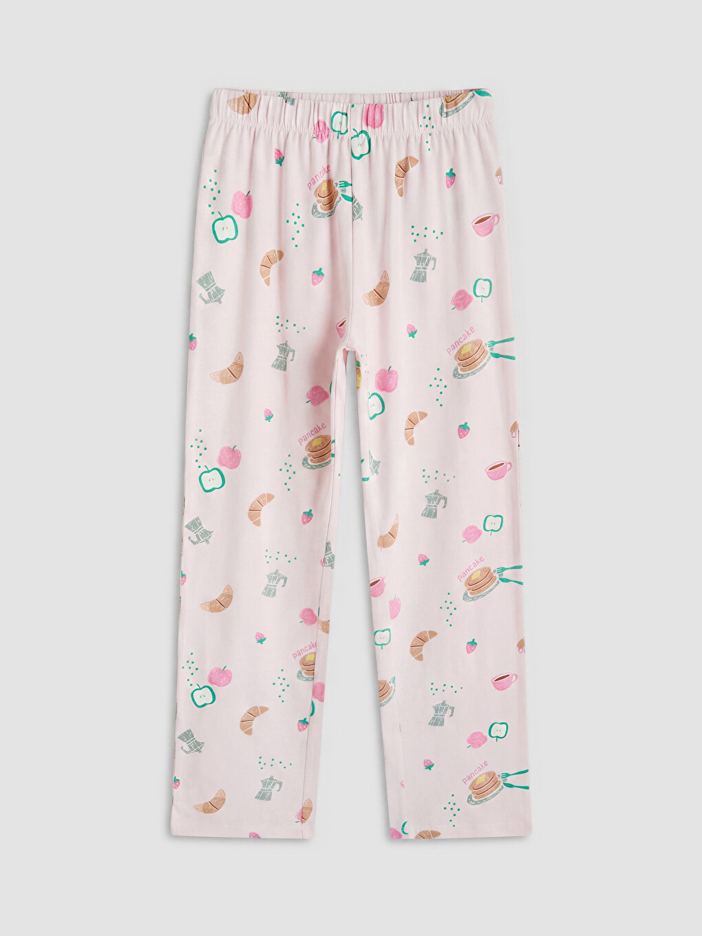 Crew Neck Printed Girls' Pyjamas Set-2