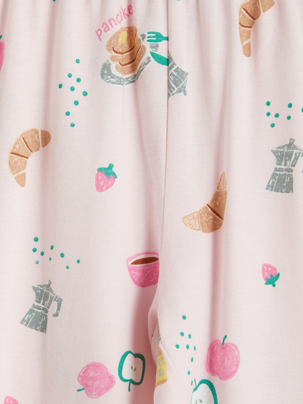 Crew Neck Printed Girls' Pyjamas Set-4
