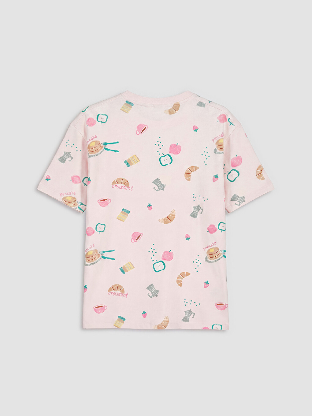 Crew Neck Printed Girls' Pyjamas Set-5