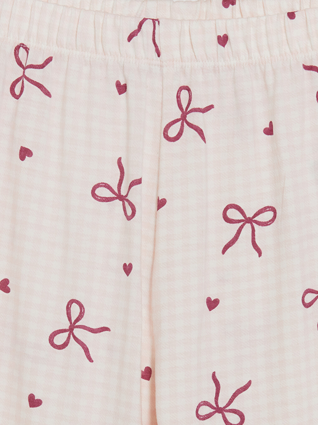 Ekru Bisiklet Yaka Kız Çocuk Pijama Takım-6