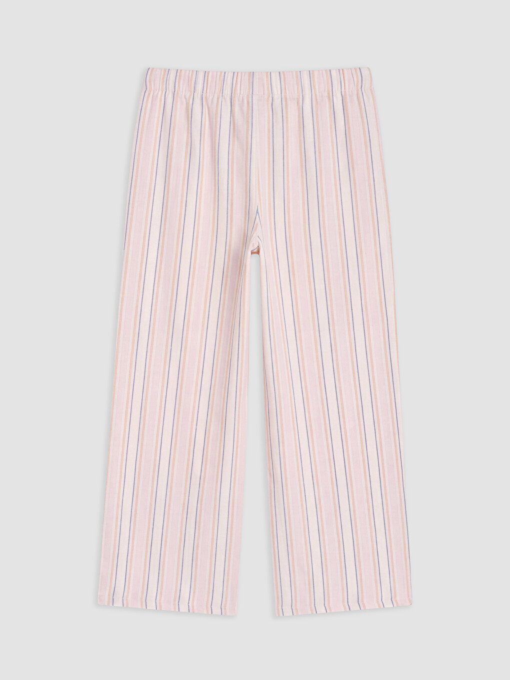 Ekru Çizgili Kız Çocuk Pijama Altı-1