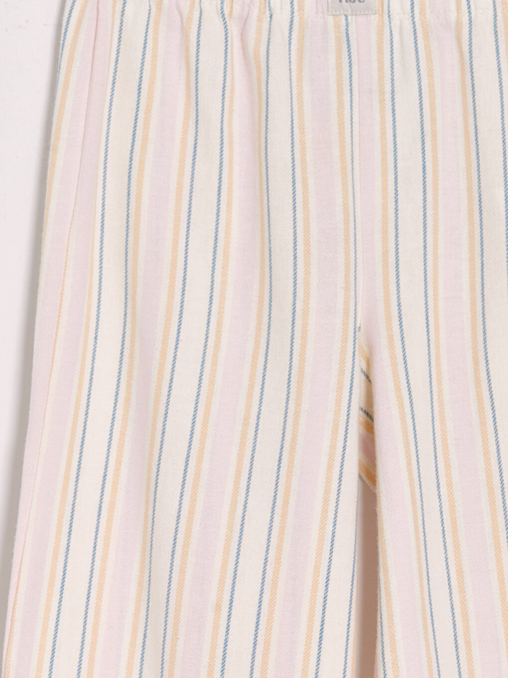 Ekru Çizgili Kız Çocuk Pijama Altı-2