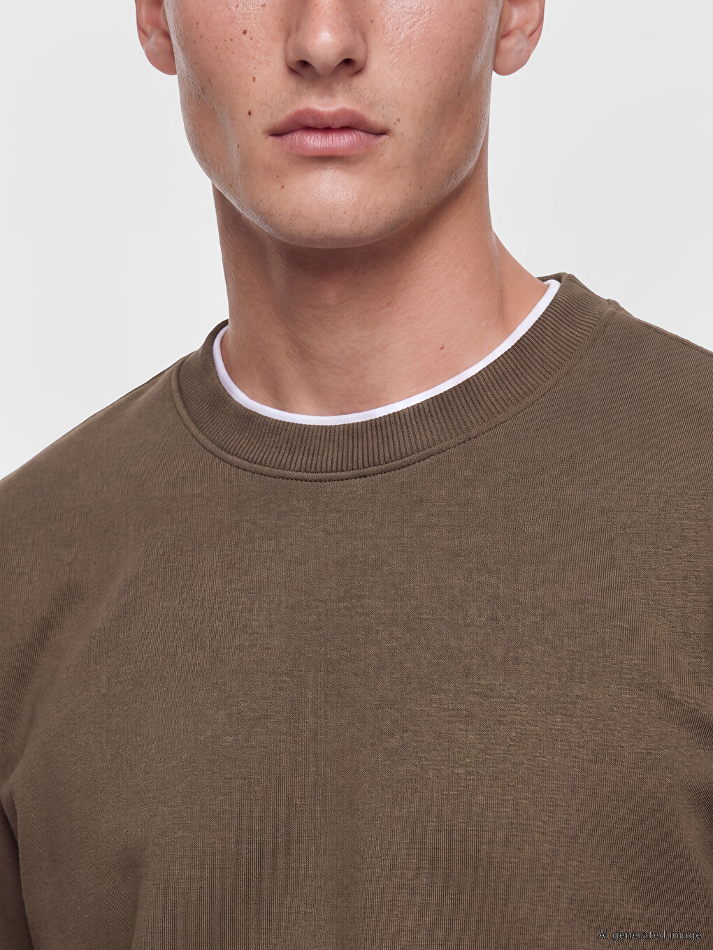 Crew Neck Men's Thick Sweatshirt-2