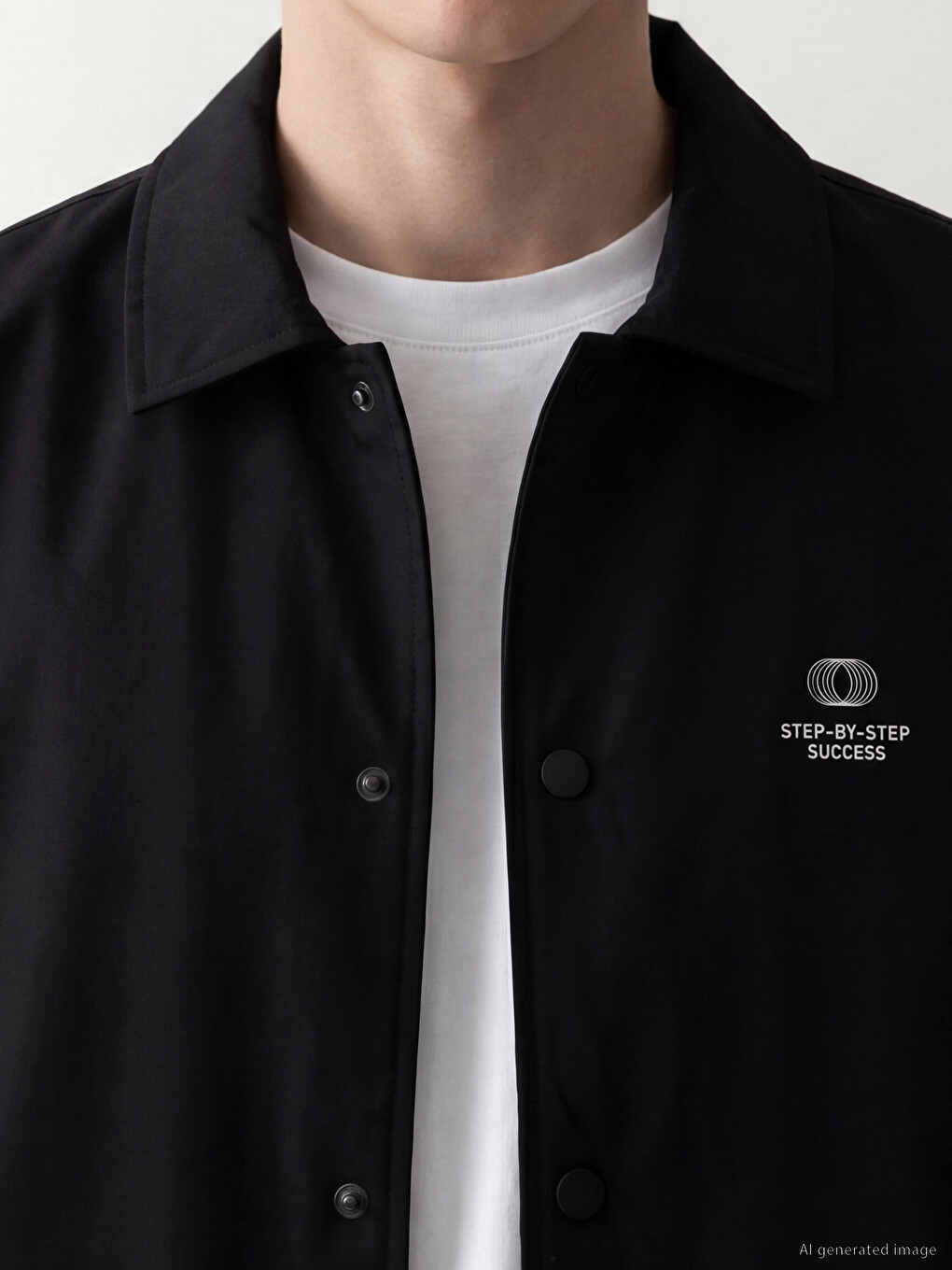 Loose Fit Shirt Collar Men's Coat-2