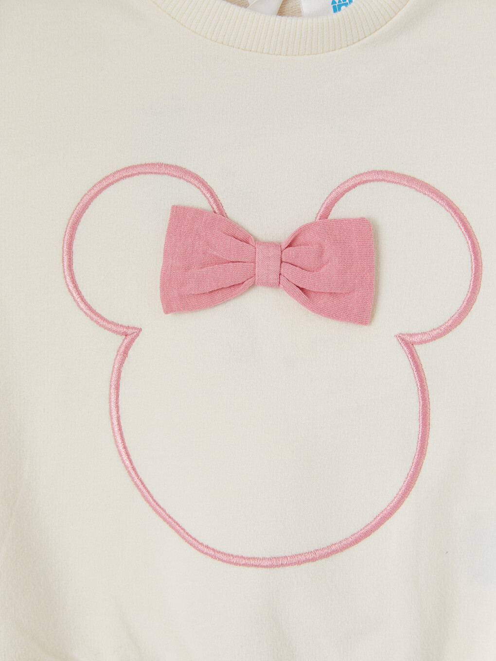 Bej Minnie Mouse Lisanslı Kız Bebek Sweatshirt-2