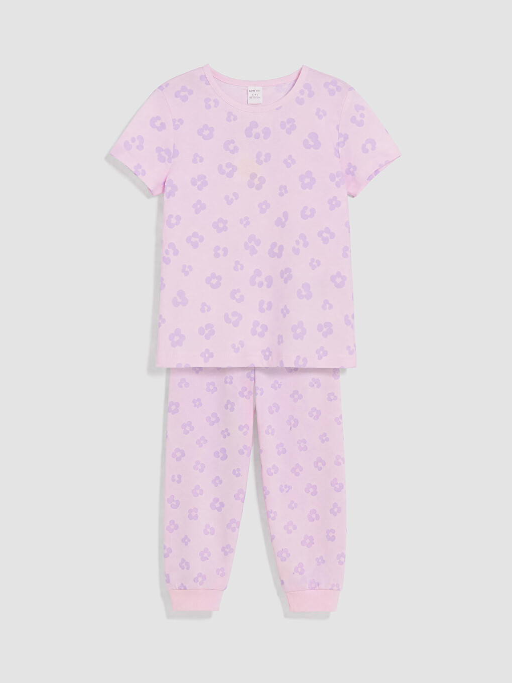 Pembe Desenli Kız Çocuk Pijama Takım