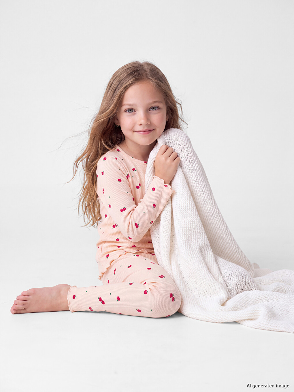 Crew Neck Girls' Pyjamas Set-1