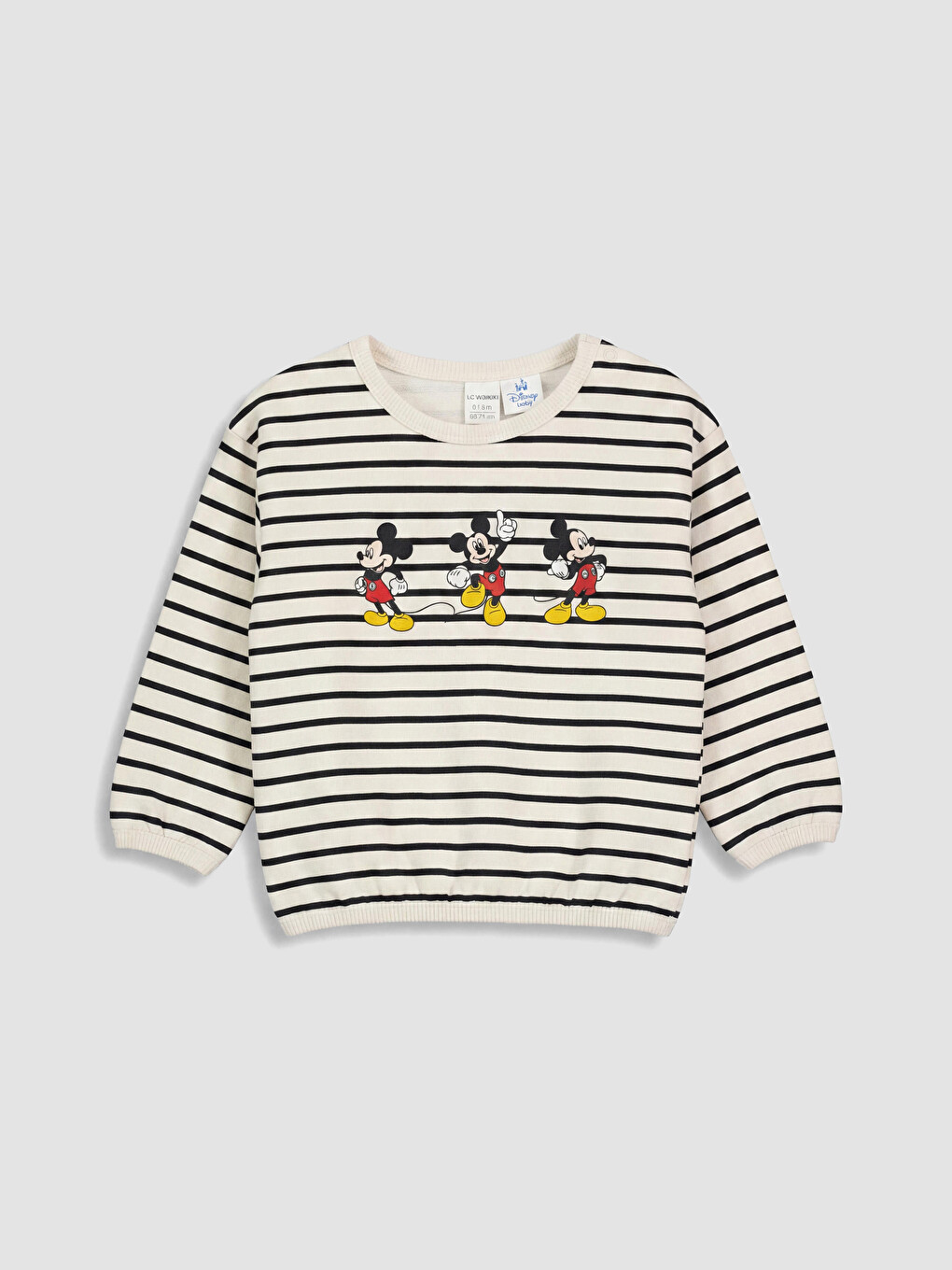 Striped Mickey Mouse Printed Baby Boys' Set-1