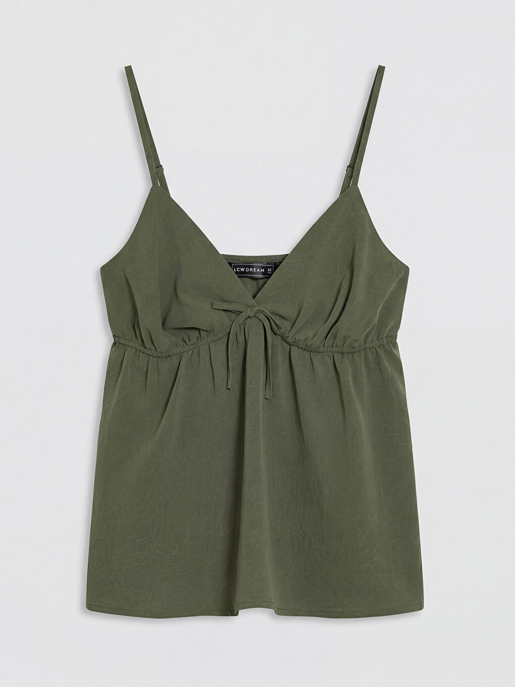 Yeşil V Yaka Fiyonk Detaylı Kadın Pijama Takımı-5