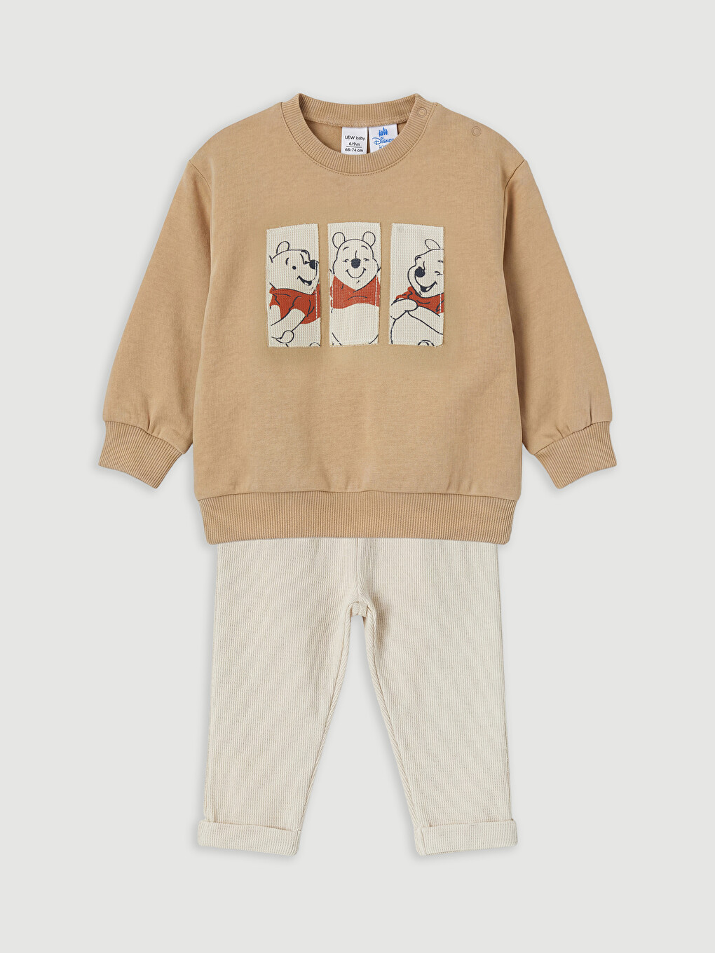 Winnie The Pooh Baskılı Erkek Bebek Takım