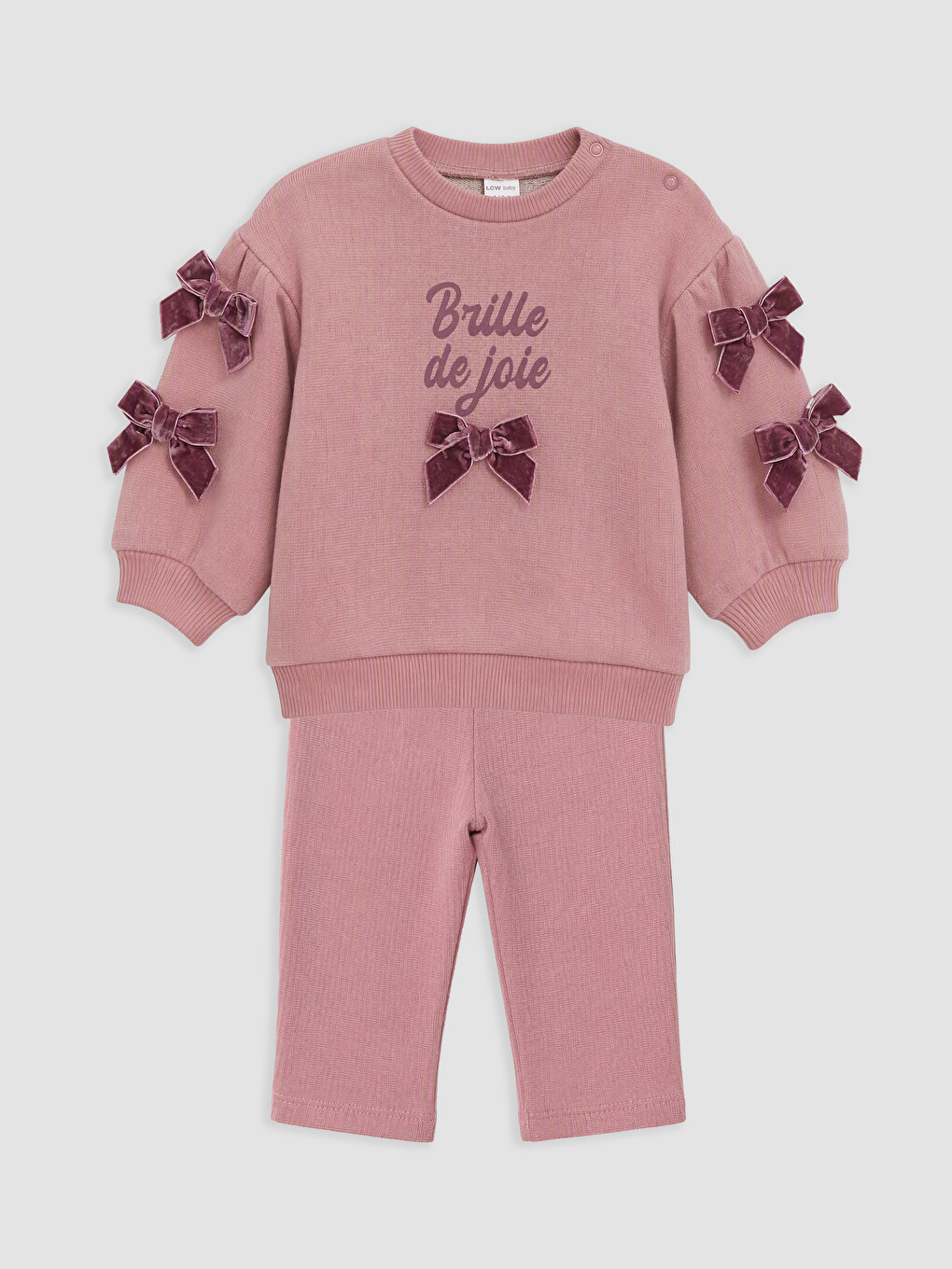 Printed Baby Girls' Sweatshirt And Leggings Set