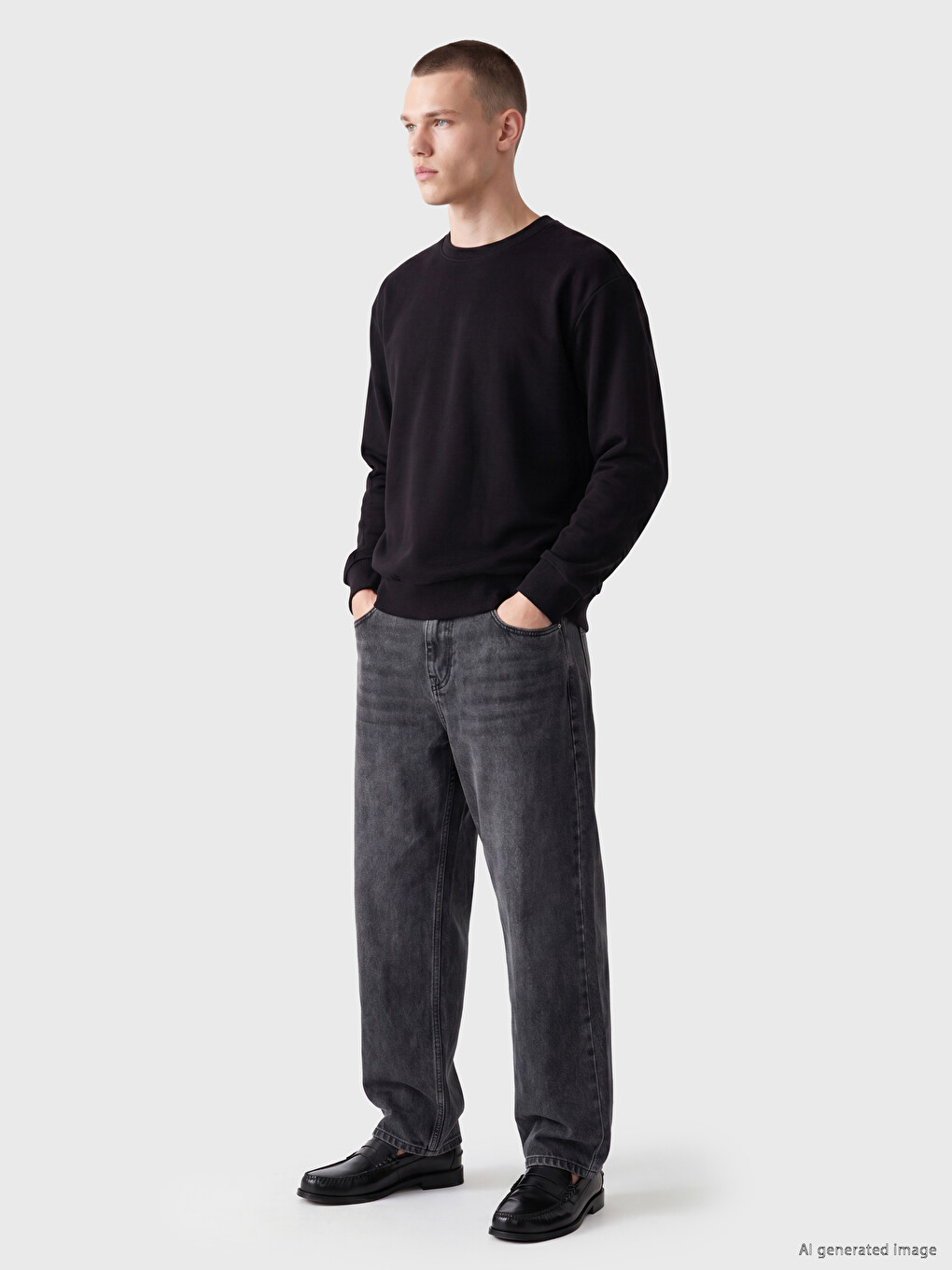 Man Black Sweatshirt-1