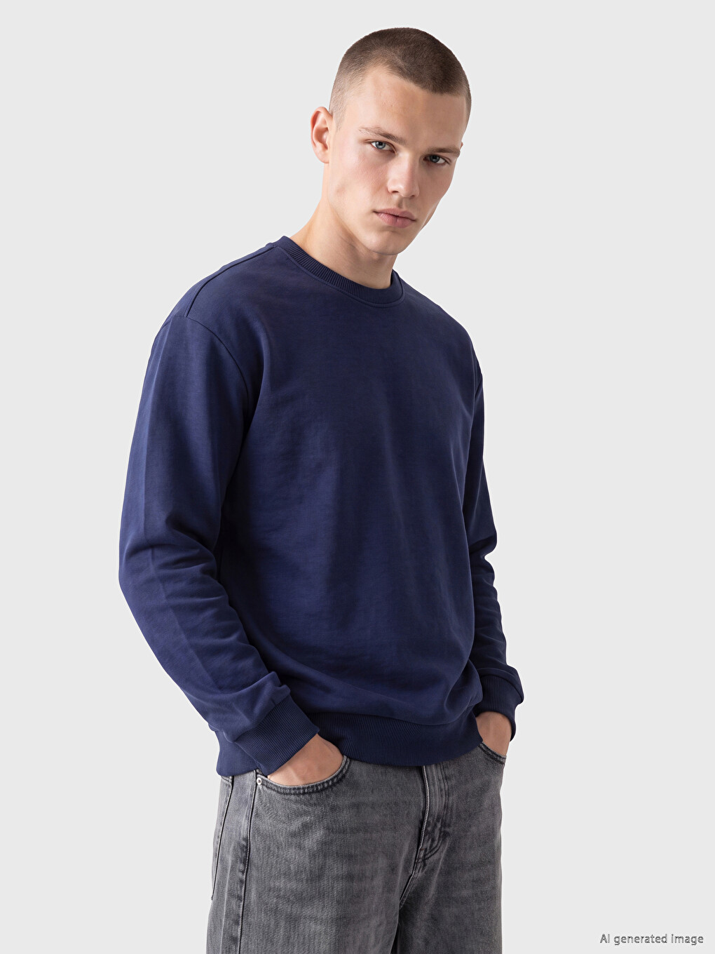 Man Indigo Sweatshirt