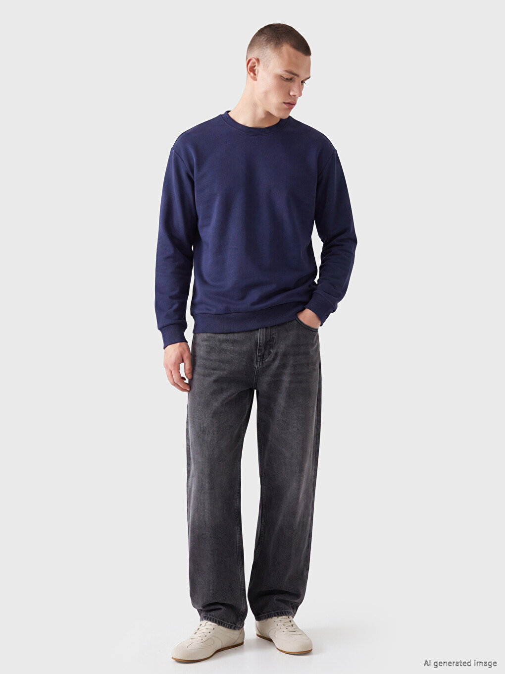 Man Indigo Sweatshirt-1