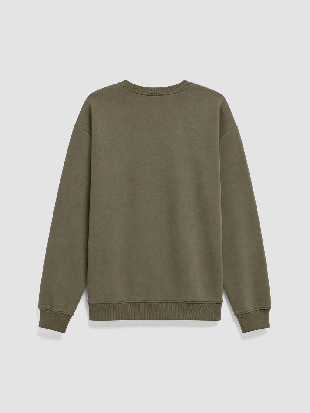 Haki Bisiklet Yaka Erkek Kalın Sweatshirt-6