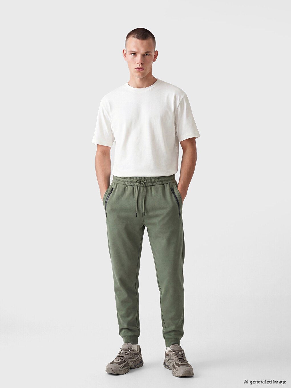 Yeşil Regular Fit Erkek Jogger Eşofman Altı