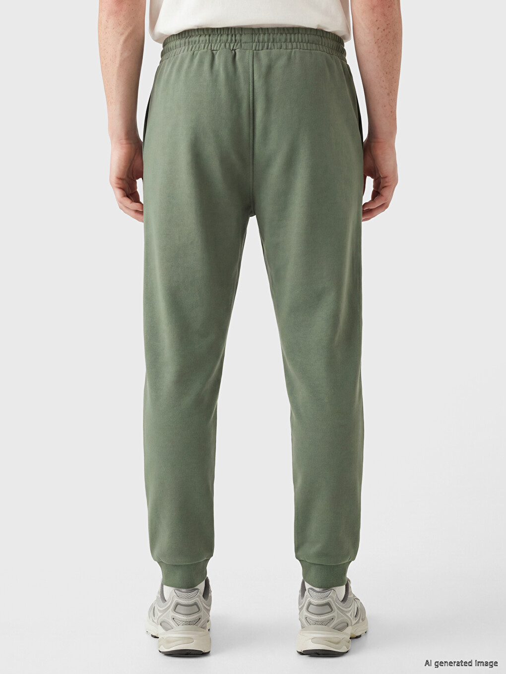 Yeşil Regular Fit Erkek Jogger Eşofman Altı-3