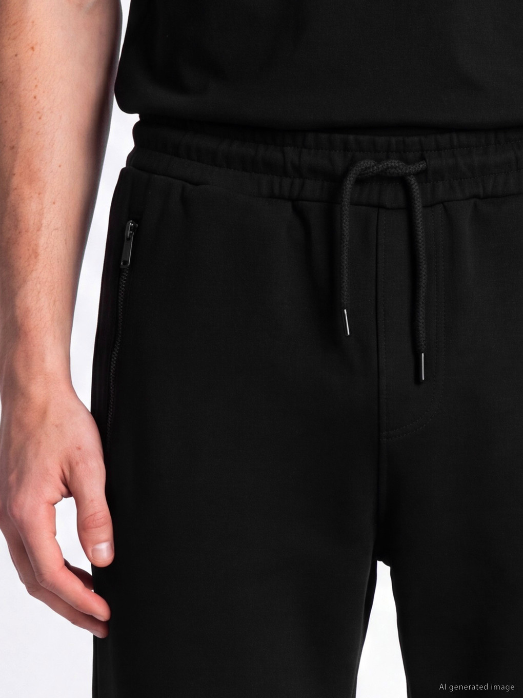 Siyah Regular Fit Erkek Jogger Eşofman Altı-2