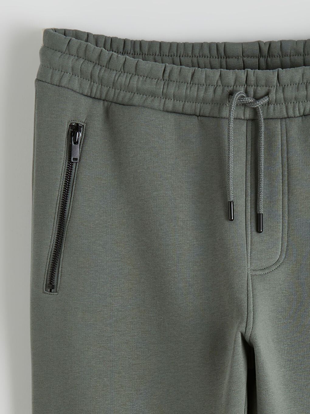 Yeşil Standart Kalıp Erkek Kalın Jogger Eşofman Altı-6