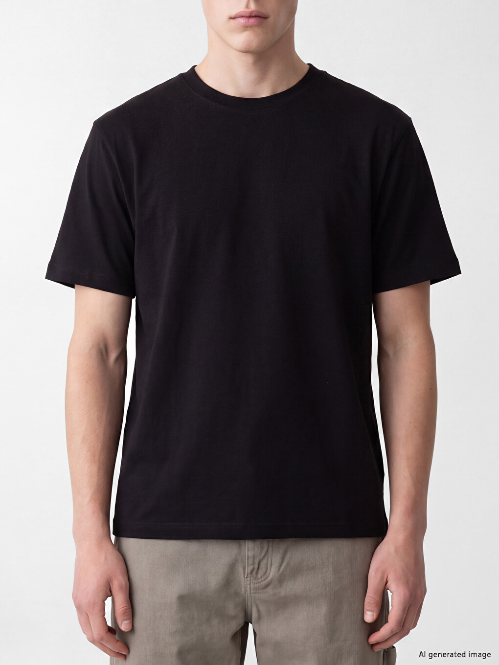 Man Black T-shirt-2