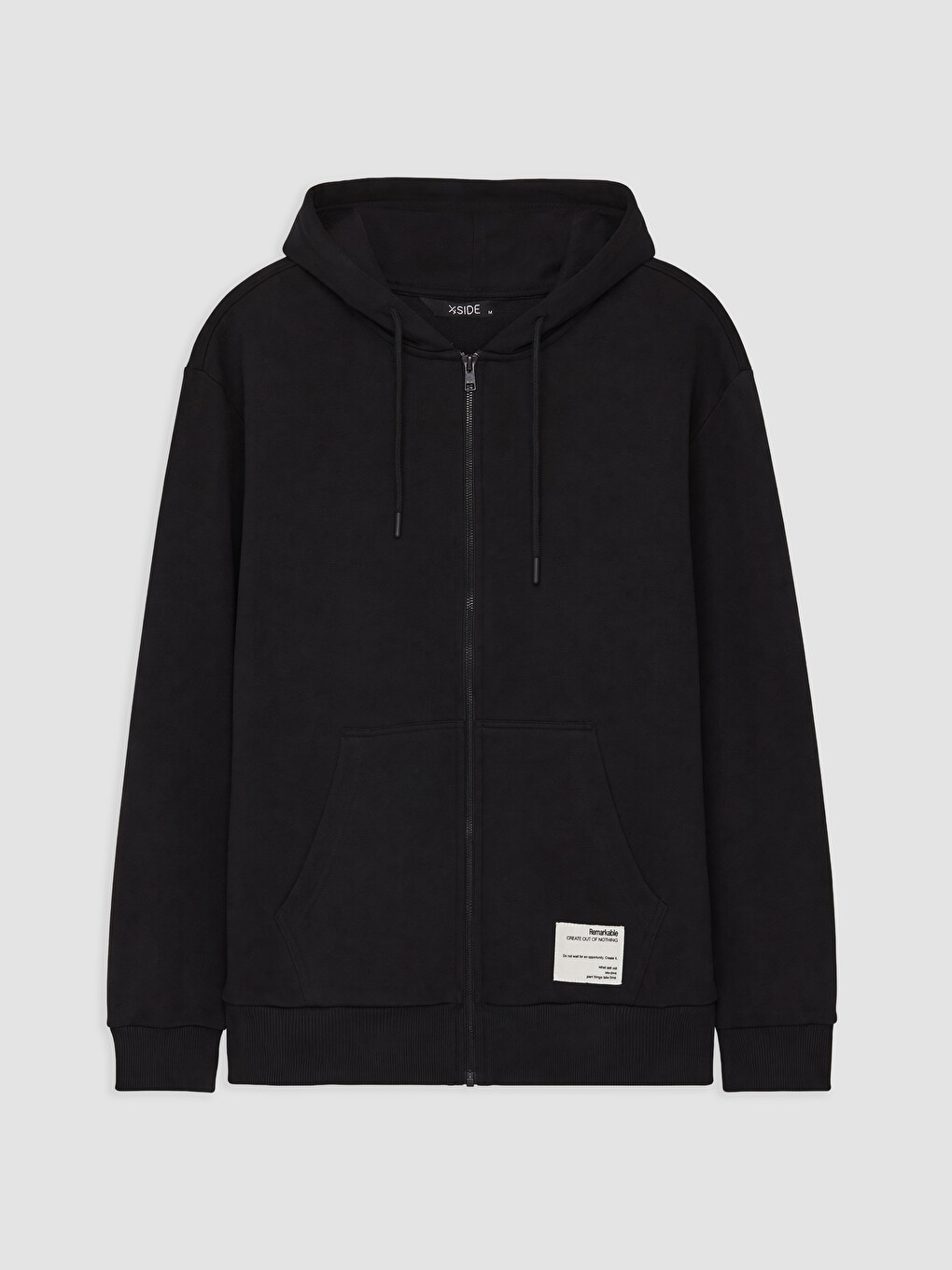 Man Black Zip-up Sweatshirt-4