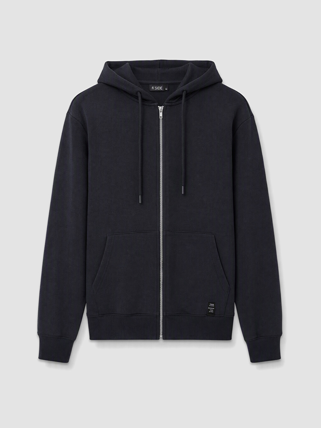 Man Navy Zip-up Sweatshirt-3