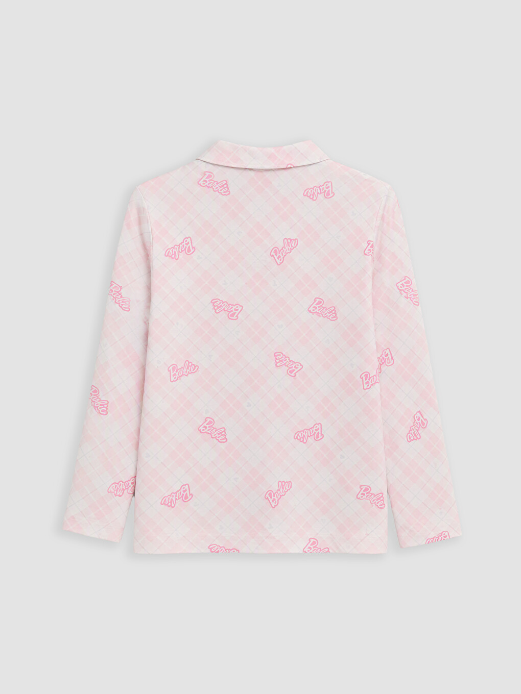 Pembe Barbie Desenli Kız Çocuk Pijama Takım-3