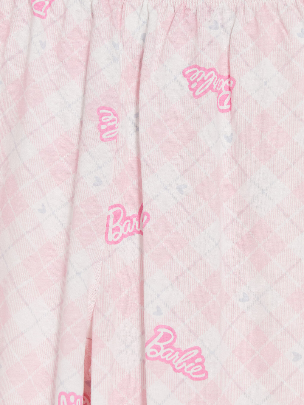 Pembe Barbie Desenli Kız Çocuk Pijama Takım-5
