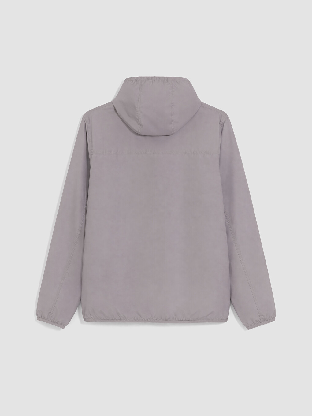 Gri Regular Fit Kapüşonlu Erkek Yağmurluk-6
